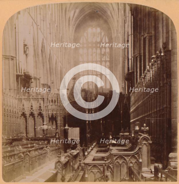 'Interior of Westminster Abbey, London, England', 1896. Creator: Underwood & Underwood.