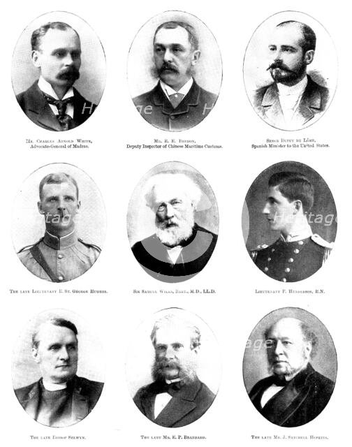 Various portraits, 1898.  Creators: Gunn & Stuart, Elliott & Fry, W&D Downey, Disdéri & Cie., Henry Joseph Whitlock.