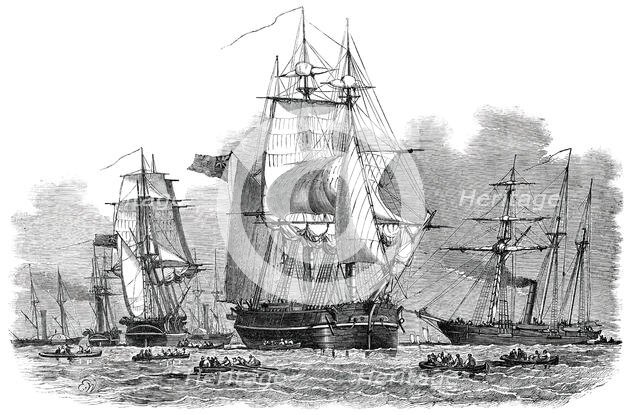 Captain Austin's Expedition, Sent in Search of Sir John Franklin, 1850. Creator: Unknown.