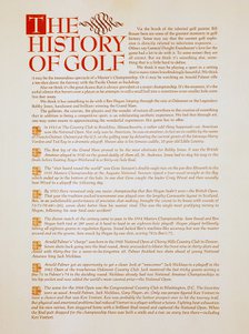 Poster illustrating The History of Golf, c1970. Artist: Unknown