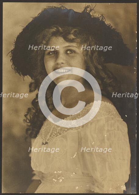 Portrait of a Young Woman with Corkscrew Curls, 1907-1943. Creator: Louis Fleckenstein.