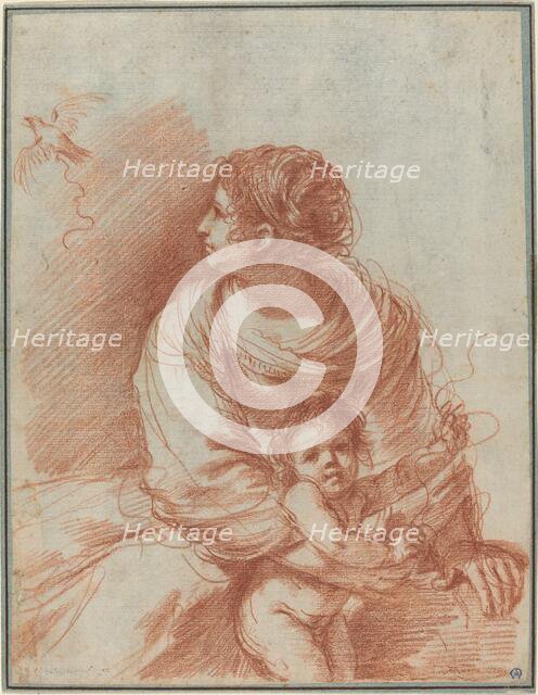The Madonna and Child with an Escaped Goldfinch, early 1630s. Creator: Guercino.