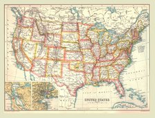 Map of the United States, 1902.  Creator: Unknown.