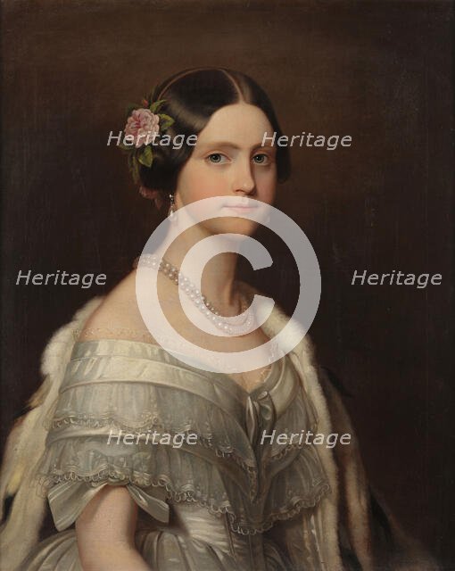 Portrait of Princess Maria Amélia of Brazil (1837-1859), ca. 1849. Creator: Dürck, Friedrich (1809-1884).