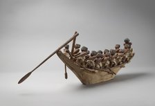 Model boat, IXth Dynast, c2125 - c2080 BC. Artist: Unknown.