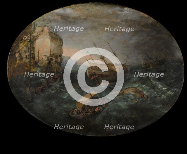 Shipwreck off a Rocky Coast, 1614. Creator: Adam Willaerts.