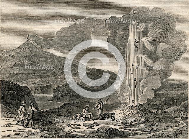 'View of a Geyser, or Hot Fountain', 7 December 1833.  Creator: Unknown.