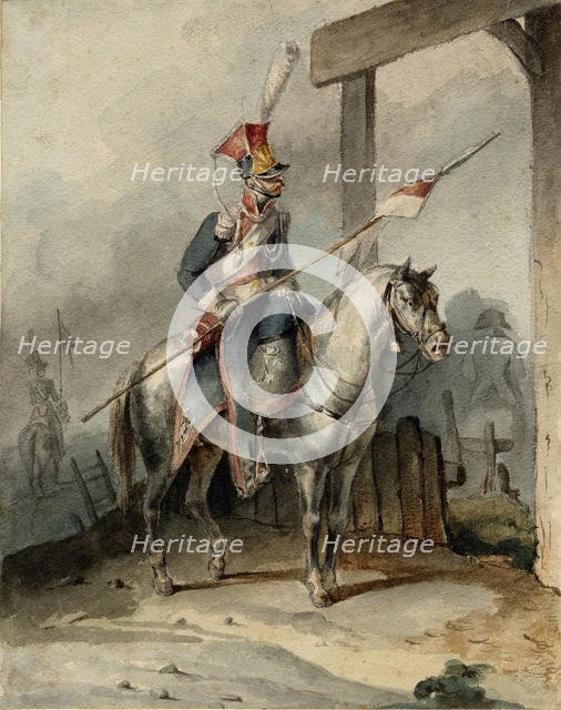 Polish chevauleger of the French Imperial Guard, ca 1808. Artist: Anonymous  