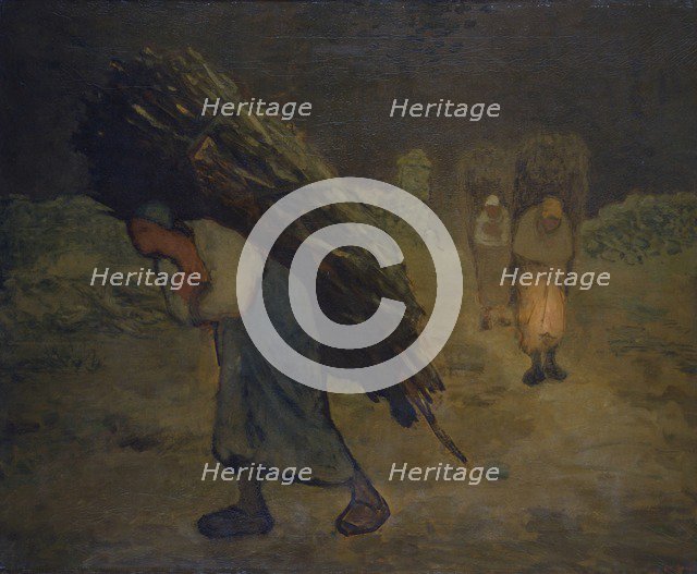 'Winter - The faggot gatherers', 1868-75. Artist: Jean Francois Millet.