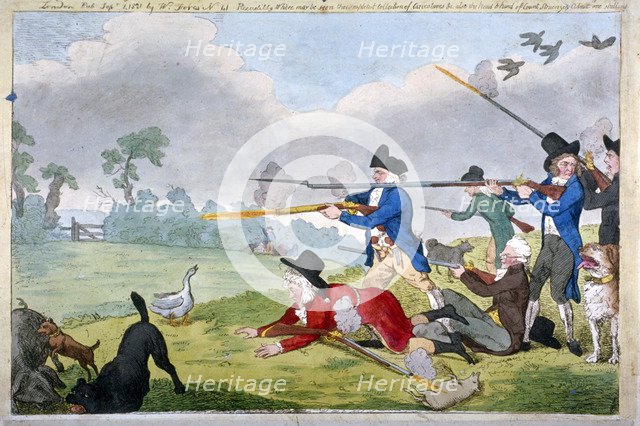 'London sportsmen, or the Cockney's journal of the first of September', 1821. Artist: Anon