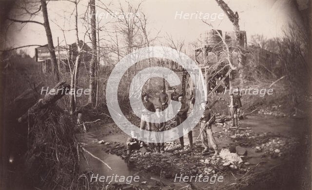 [Orange and Alexandria Railroad Bridge, near Union Mills, Virginia], ca. 1863. Creator: Andrew Joseph Russell.
