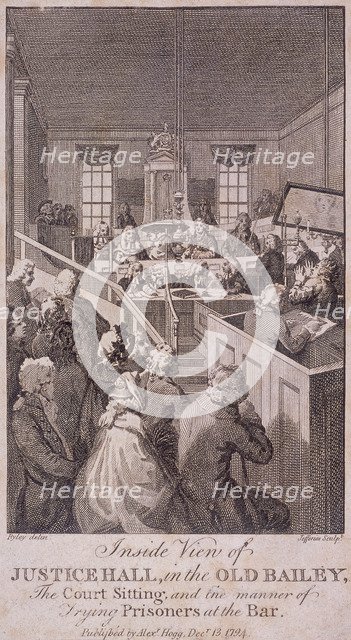 Old Bailey, Sessions House, London, 1794. Artist: Jefferies