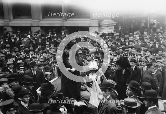 Dr. Anna Shaw in Wall Street, 1911. Creator: Bain News Service.