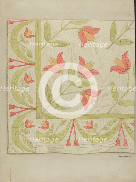 Quilt, 1937. Creator: Dayton Brown.