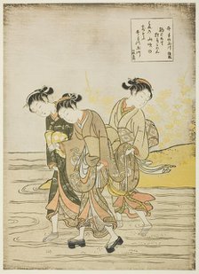 The Jewel River at Ide (Ide no Tamagawa), from an untitled series of Six Jewel Rivers, c. 1767. Creator: Suzuki Harunobu.