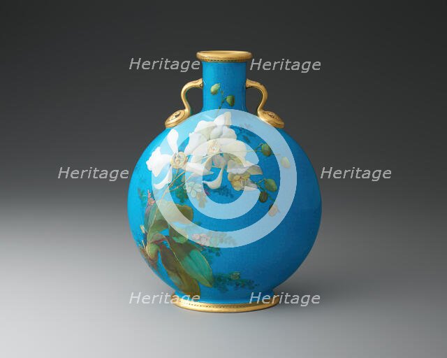 Moon Flask, Stoke-on-Trent, c. 1875. Creator: William Mussill.