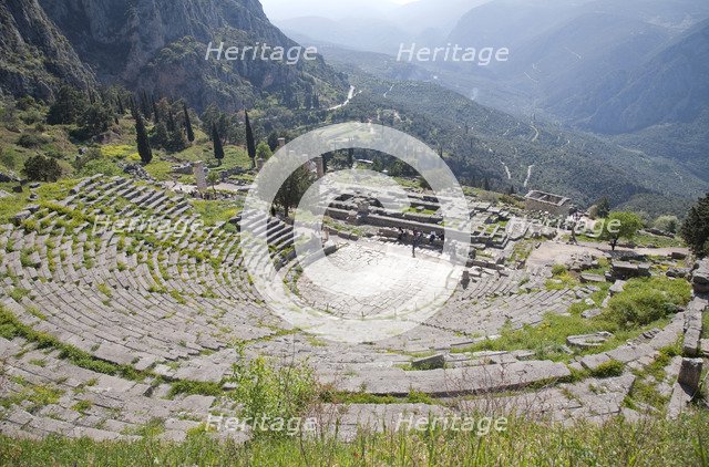 The theatre at Delphi, Greece. Artist: Samuel Magal