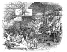 Leadenhall Market, on Christmas Eve, 1845. Creator: W. J. Linton.