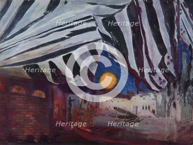 Stage design for the play Salome by O. Wilde, 1912. Artist: Bakst, Léon (1866-1924)