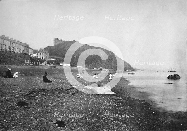 'Criccieth - View of the Beach and the Castle', 1895. Artist: Unknown.