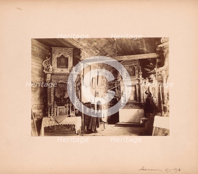 Church of St Nicholas - interior, Moszczenica, 1893. Creator: Stanislaw Tomkowicz.