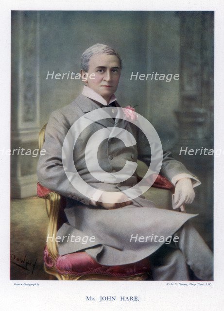Sir John Hare, English actor and manager of the Garrick Theatre, 1901.Artist: W&D Downey