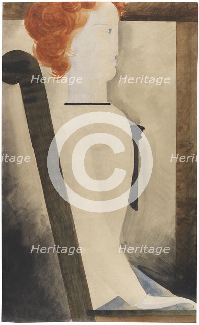 Seated Woman, 1929. Creator: Schlemmer, Oskar (1888-1943).