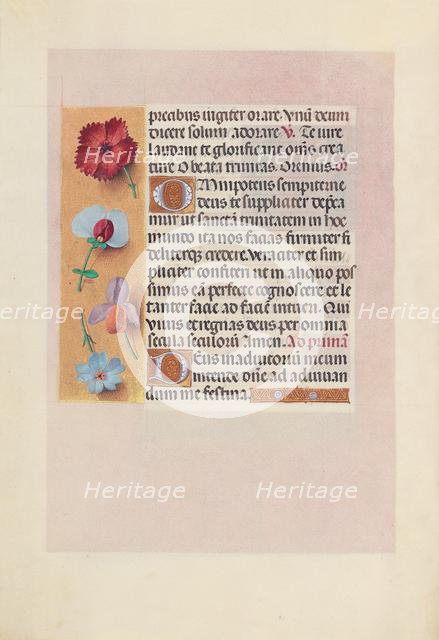 Hours of Queen Isabella the Catholic, Queen of Spain: Fol. 18v, c. 1500. Creator: Master of the First Prayerbook of Maximillian (Flemish, c. 1444-1519); Associates, and.