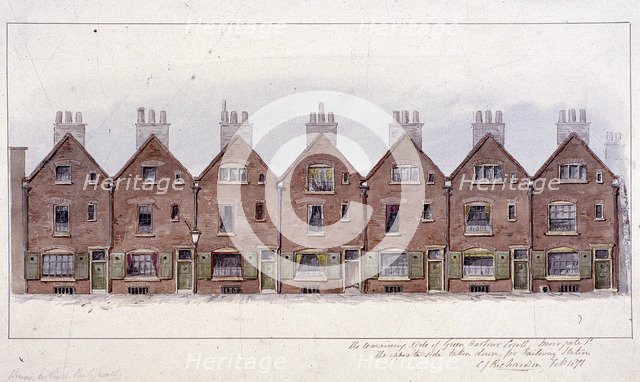 Green Arbour Court, Little Moorfields, London, 1871. Artist: Charles James Richardson
