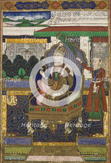 Portrait of Mughal emperor Bahadur Shah II (1775-1862), c1860. Creator: Anonymous.