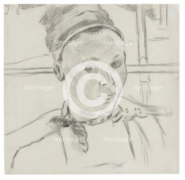 Bust of a Young Breton Woman (Possibly Marie Lagadu), 1886/88. Creator: Paul Gauguin.