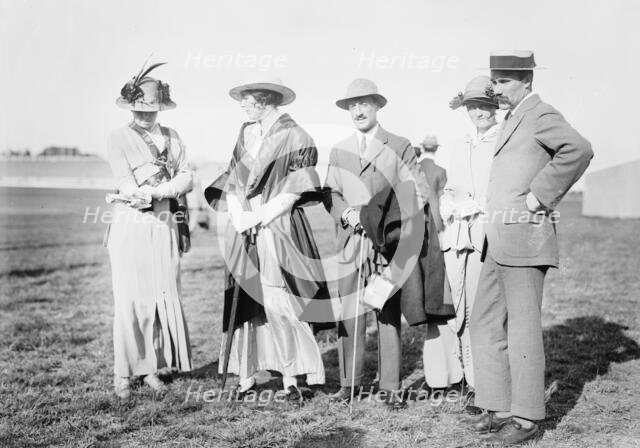 Hon. Mrs. Barrett, Lady Wimborne, Duke of Penaranda, John Traill and wife, between c1910 and c1915. Creator: Bain News Service.