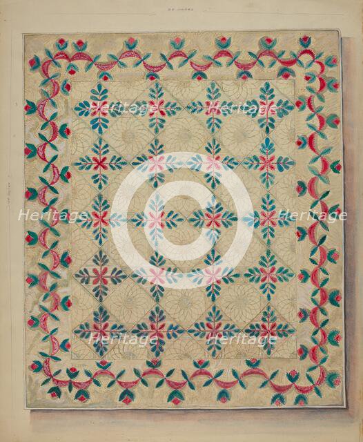 Patchwork Quilt, c. 1936. Creator: Ella Josephine Sterling.