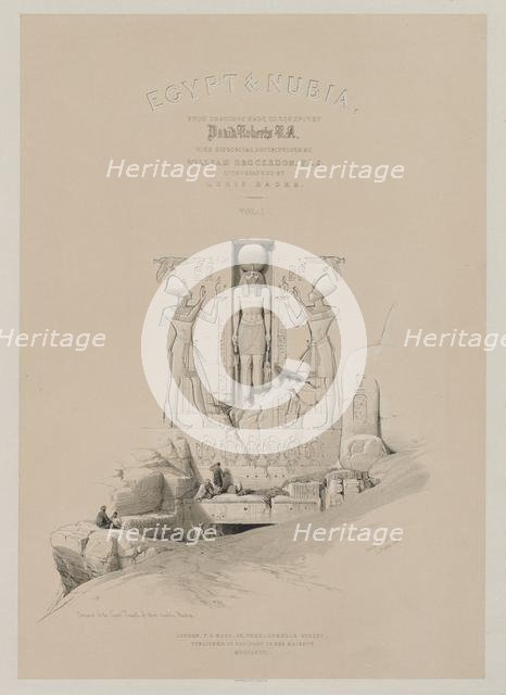 Egypt and Nubia, Volume I: Frontispiece, 1846. Creator: Louis Haghe (British, 1806-1885); F.G.Moon, 20 Threadneedle Street, London.