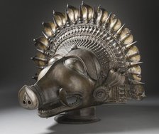 Dancer's Headpiece in the Form of a Panjurli Bhuta (boar spirit deity), 18th century Creator: Unknown.