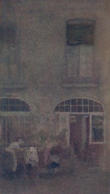 'White And Grey The Hotel Courtyard Dieppe', 1885, (1904). Artist: James Abbott McNeill Whistler.