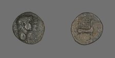 Coin Depicting Jugate Heads of Emperor Claudius and Agrippina, AD 41/54. Creator: Unknown.