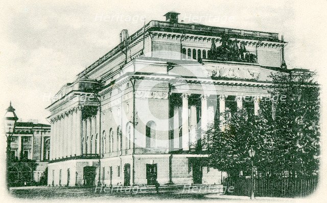 The Alexandrinsky Theatre, Saint Petersburg, Russia, 1890s. Artist: Unknown