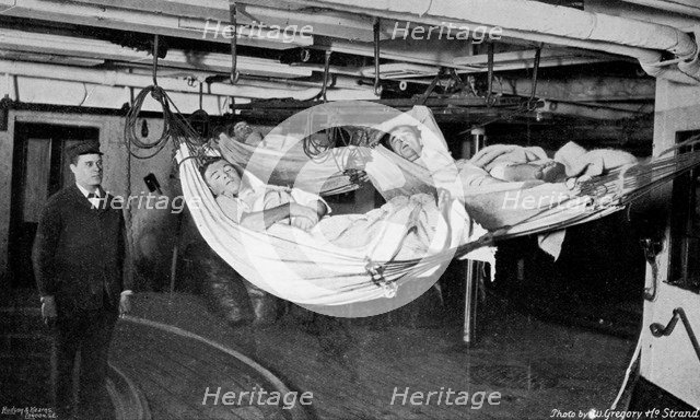 Jack in his 'watch below' on board HMS 'Alexandra', 1896. Artist: W Gregory