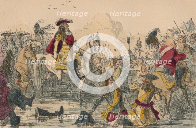 The Battle of the Boyne, 1850. Artist: John Leech