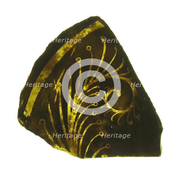 Glass Fragment, French, 13th century. Creator: Unknown.