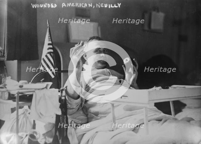 Wounded American, Neuilly, 1918 or 1919. Creator: Bain News Service.