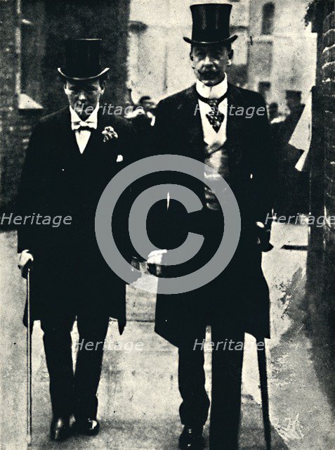 'Mr. Lewis Harcourt and Mr. Churchill', c1900, (1945). Creator: Unknown.
