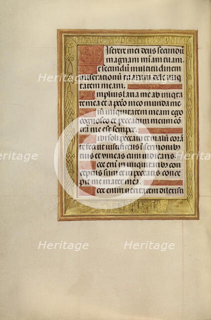 David Beseiging the Town of Keila; Spinola Hours, about 1510-1520. Creator: Unknown.