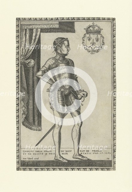 Portrait of King Charles IX of France (1550-1574), 1560s. Artist: Huys, Frans (1522-1562)