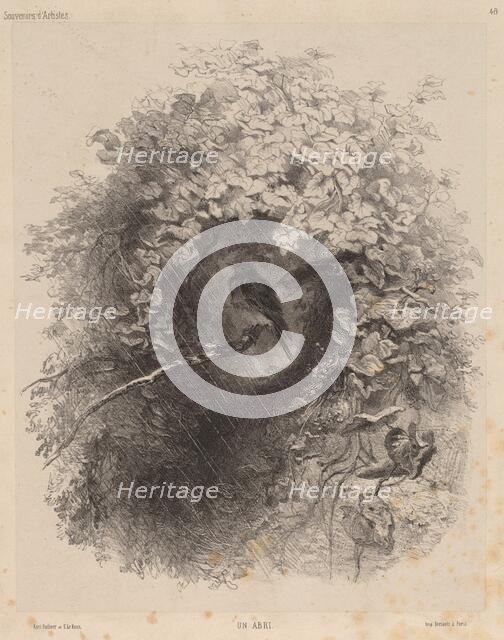 Un Abri (A Shelter), 1858. Creator: Karl Bodmer.