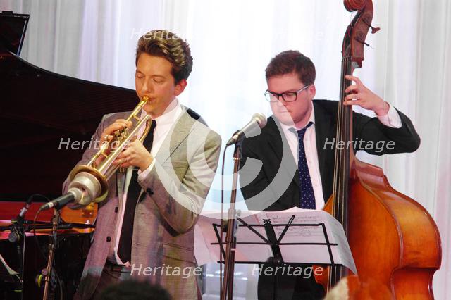 Freddie Gavita and Conor Chaplin, Watermill Jazz Club, Dorking Surrey, 24 Sept 2019. Creator: Brian O'Connor.