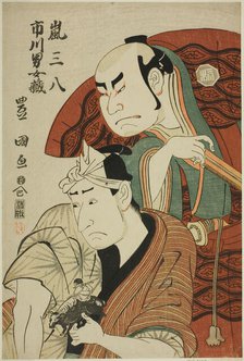 The actors Arashi Sanpachi I and Ichikawa Omezo I, n.d. Creator: Utagawa Toyokuni I.