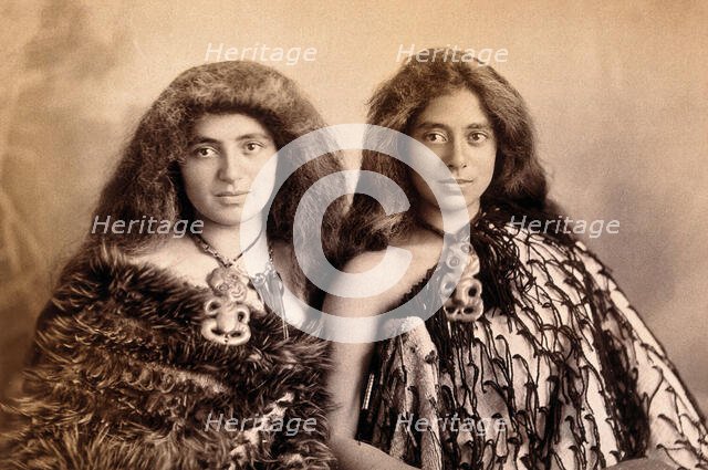 New Zealand: two Maori women, c1890s. Creator: Arthur James Iles.