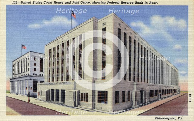 United States Court House and Post Office,  Philadelphia, Pennsylvania, USA, 1941. Artist: Unknown
